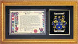 Family Name History & Hand Embroidery Coat of Arms W/Free US S&H
