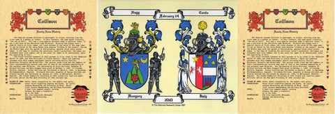 HRC Email Only Dbl Color Coat of Arms & 2 Treasure Name Histories