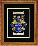 14" X 18" Masterpiece Hand Embroidery Coat of Arms W/Free US S&H