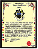 8.75" x 11" HRC Legacy Coat of Arms and History W/Free US S&H