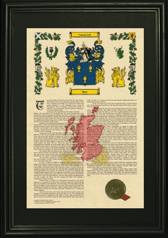 11"x17" H&C Armorial History and Coat of Arms Free Continental U.S. S&H