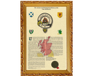11"x17" H&C Scottish Clan Badge & History Free Continental U.S. S&H