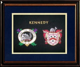 11" x 14" Clan Badge and Coat of Arms Shield Embroidery  W/Free US S&H