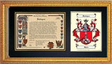 HRC Family Name History and Color Coat of Arms w/Free US S&H