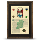 11"x17" H&C Irish Sept Armorial History and Coat of Arms Free Continental U.S. S&H