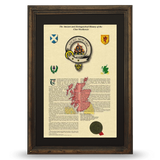 11"x17" H&C Scottish Clan Badge & History Free Continental U.S. S&H